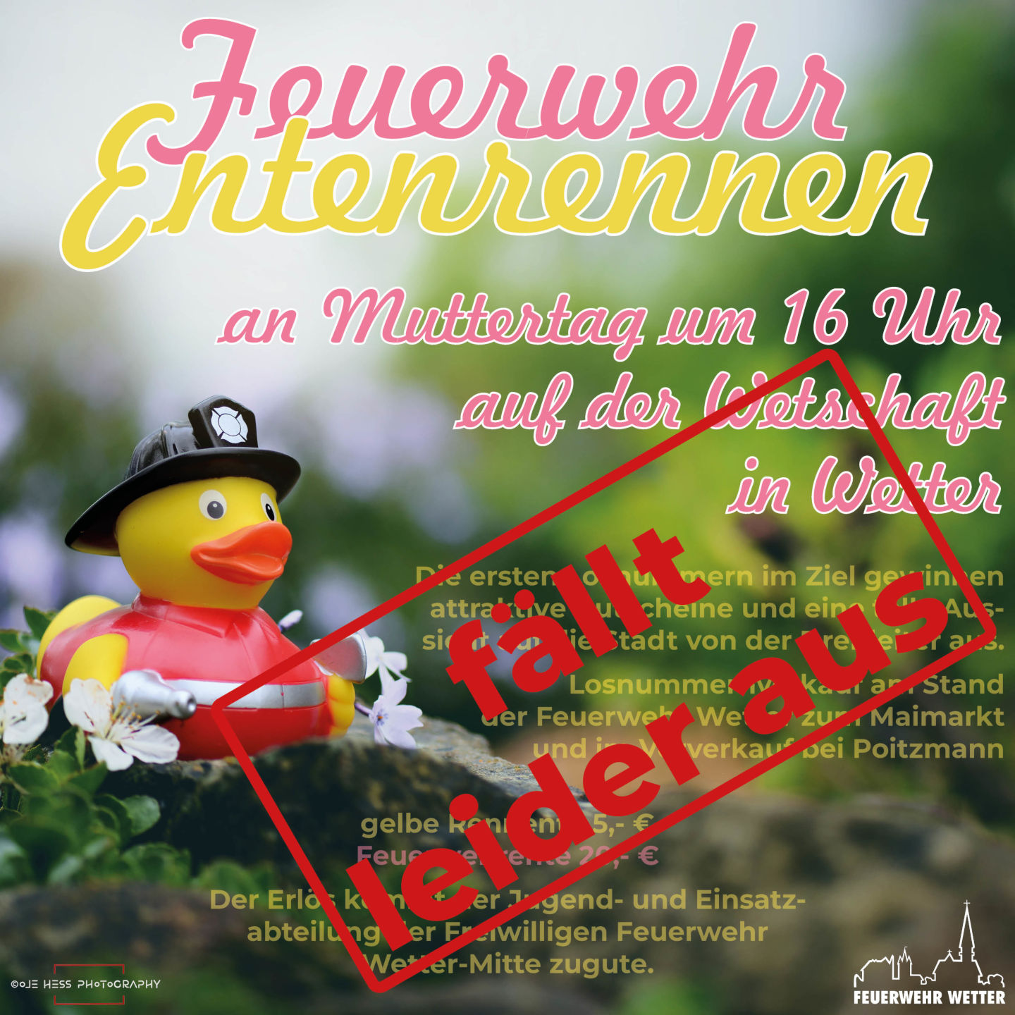 Maimarkt Entenrennen der Feuerwehr Wetter auf der Wetschaft zu Muttertag