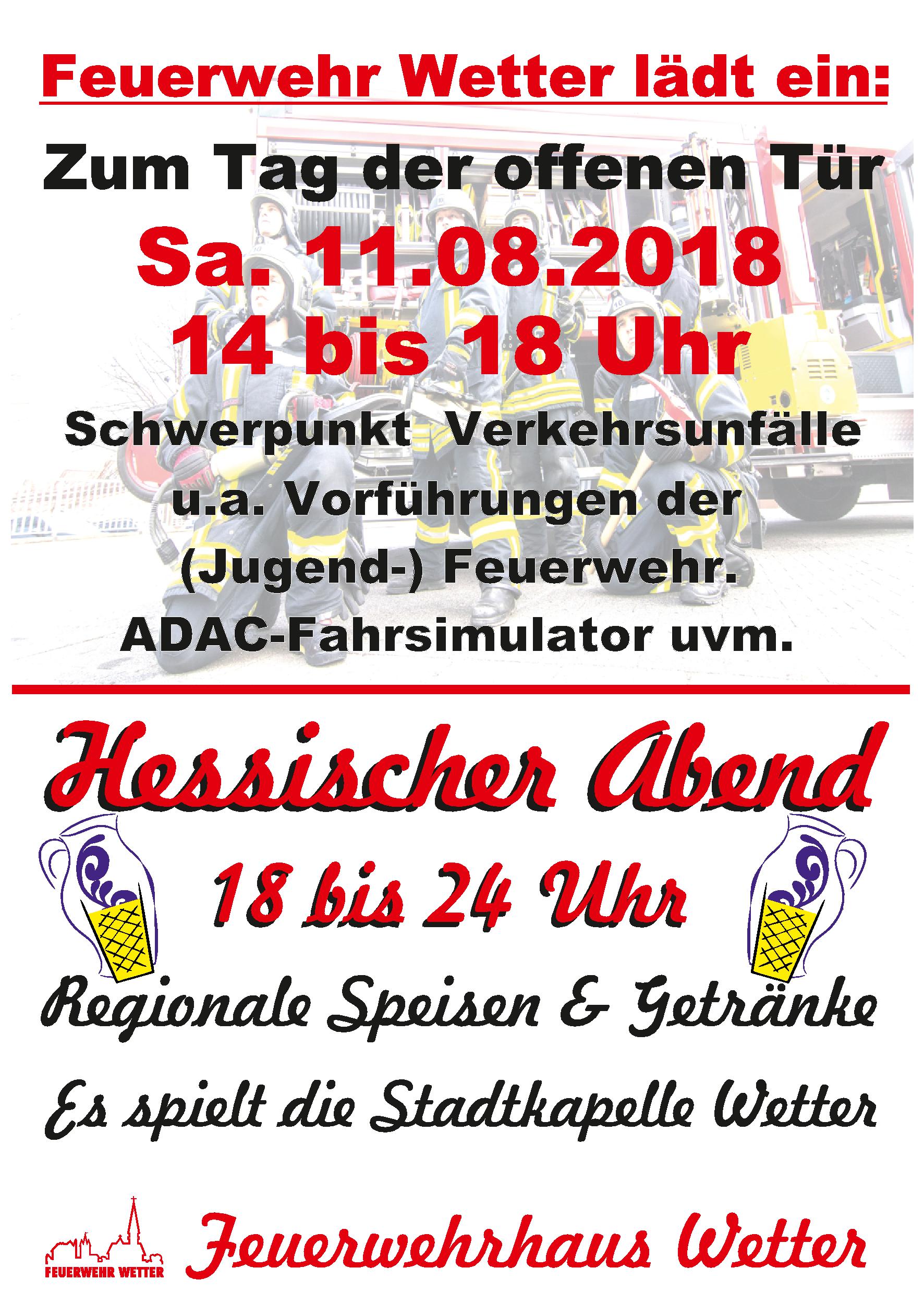Tag der offenen Tür und Hessischer Abend bei der Feuerwehr Wetter